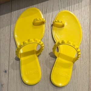 Carmen Sol Yellow Slide Sandals